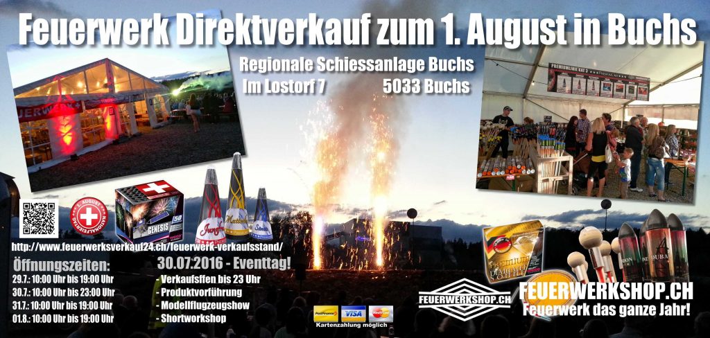 1. August Feuerwerkverkauf in der Schweiz